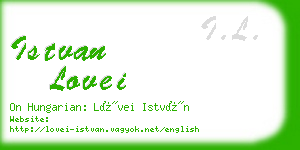 istvan lovei business card